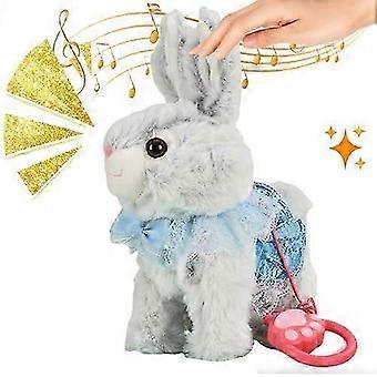 Realistischer Wuffy-Roboterhase, interaktiver KI-Roboterhase mit Berührungssensoren, Sprachausgabe und Musik, elektrisches Haustier als Geschenk für Kinder