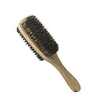 Men Boar Bristle Hair Brush - Natural Wooden Wave Brush for Male, Styling Beard Hairbrush for Short,Long,Thick,Curly,Wavy Hair