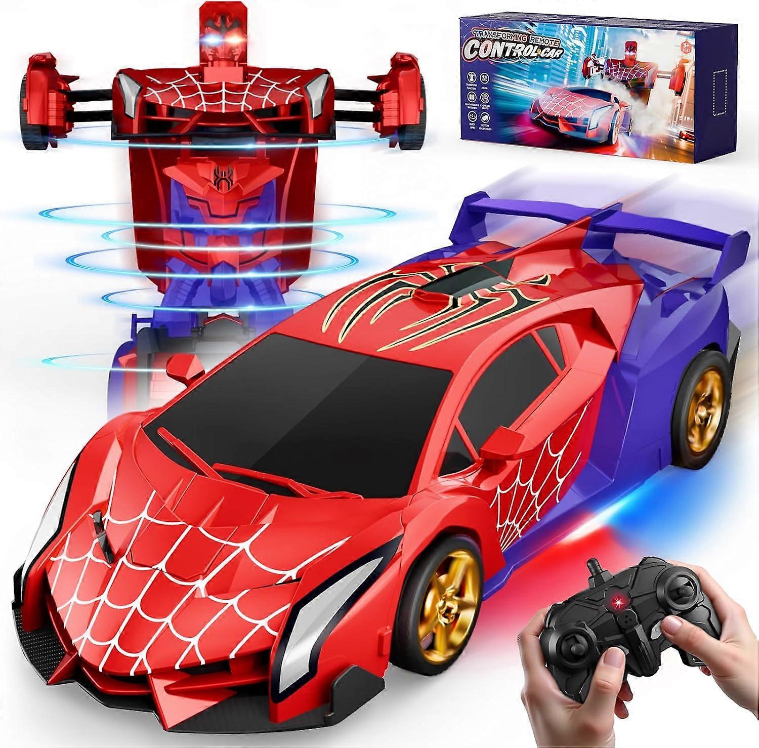 Voiture télécommandée transformable en robot jouet V8