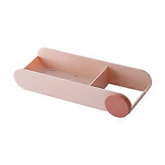 Pink Wall Mounted Hair Dryer Holder Bathroom Storage Rack One Size Easy Installation SpaceSaving Design