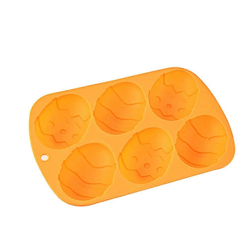 Easter Cake Molds Silicone Easter Egg Shape for Baking 3Pcs Orange