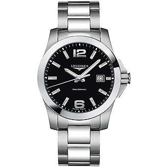 Watch longines conquest esf.neg. Quartz Analog Man Watch with L36594586 Stainless Steel Bracelet