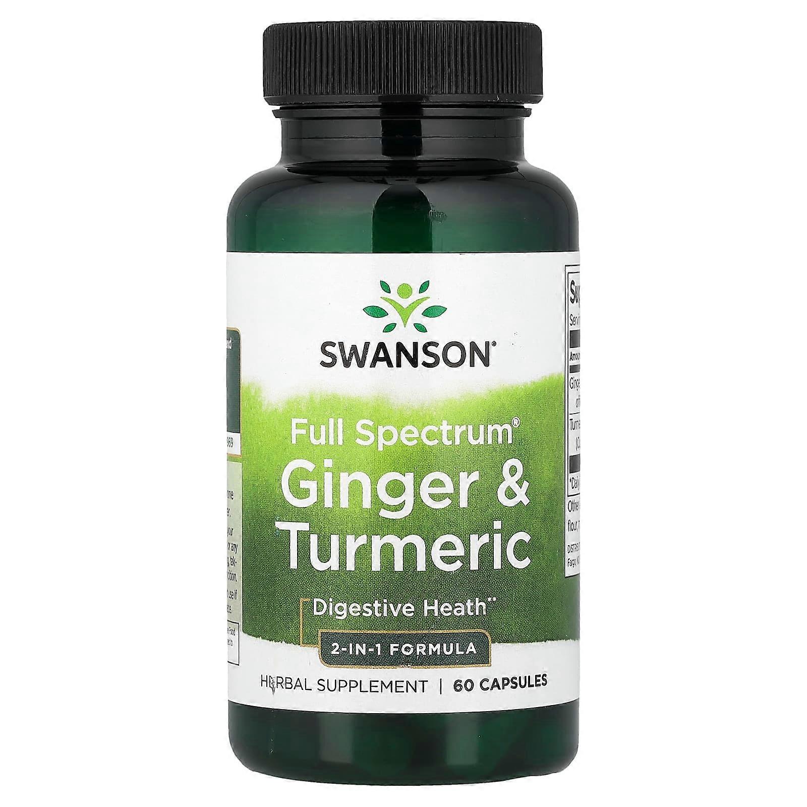 Swanson, Full Spectrum® Ginger & Turmeric, 60 Capsules