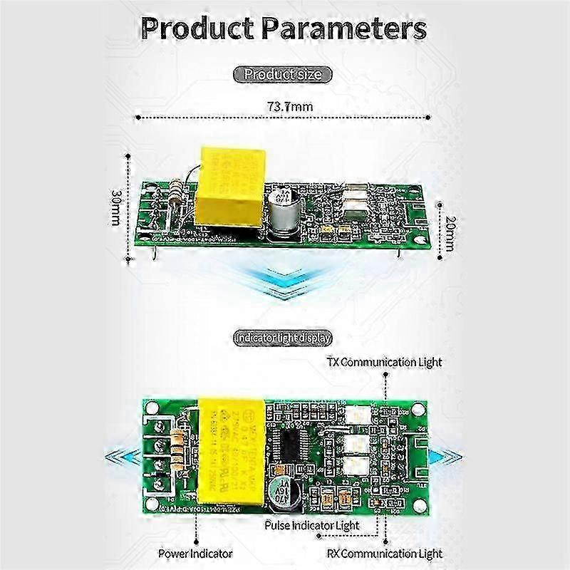 100A PZEM 004T Version Wattmeter+Open CT Kwh Meter Volt Amp Current Test Module compatible with TTL COM2/COM3/C