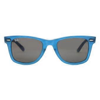 Ray-Ban RB2140F Wayfarer Asian Fit 1409B1 Full Rim Transparent Photochromic Striped Blue Unisex Wayfarer Sunglasses UV3 Original