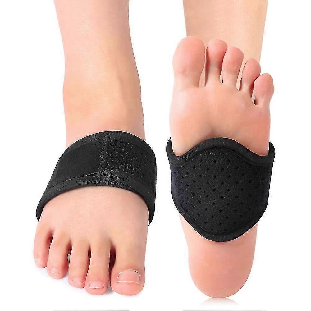 Enhanced Diving Material Arch Support Pad 1 Pair (Black) - Improved Foot Comt
