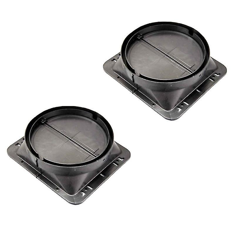 20.5X18.2cm Black Range Hood Accessories 2pcs Kitchen Ventilator Range Hood Base Anti-odor Interface