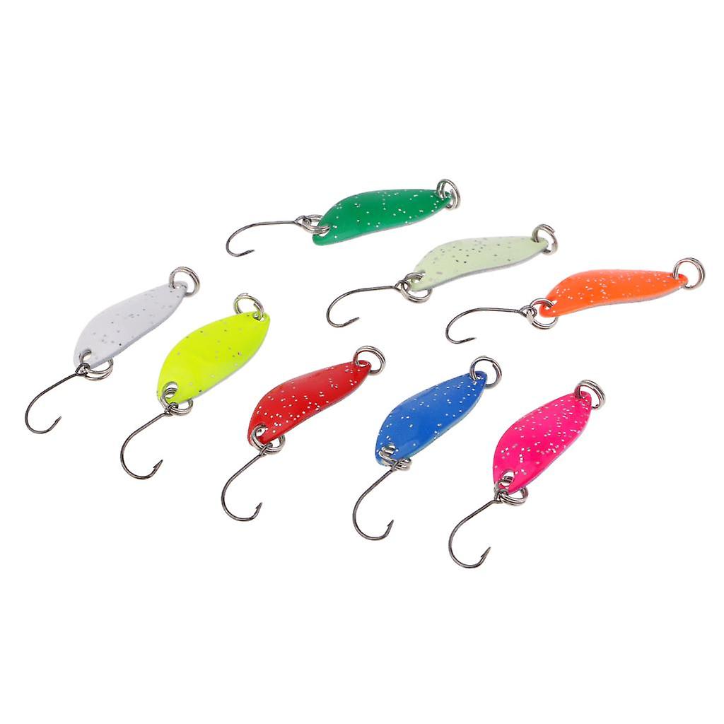 8 Stück bunte Metall Angelköder Angellöffel Köder Harte Angelköder