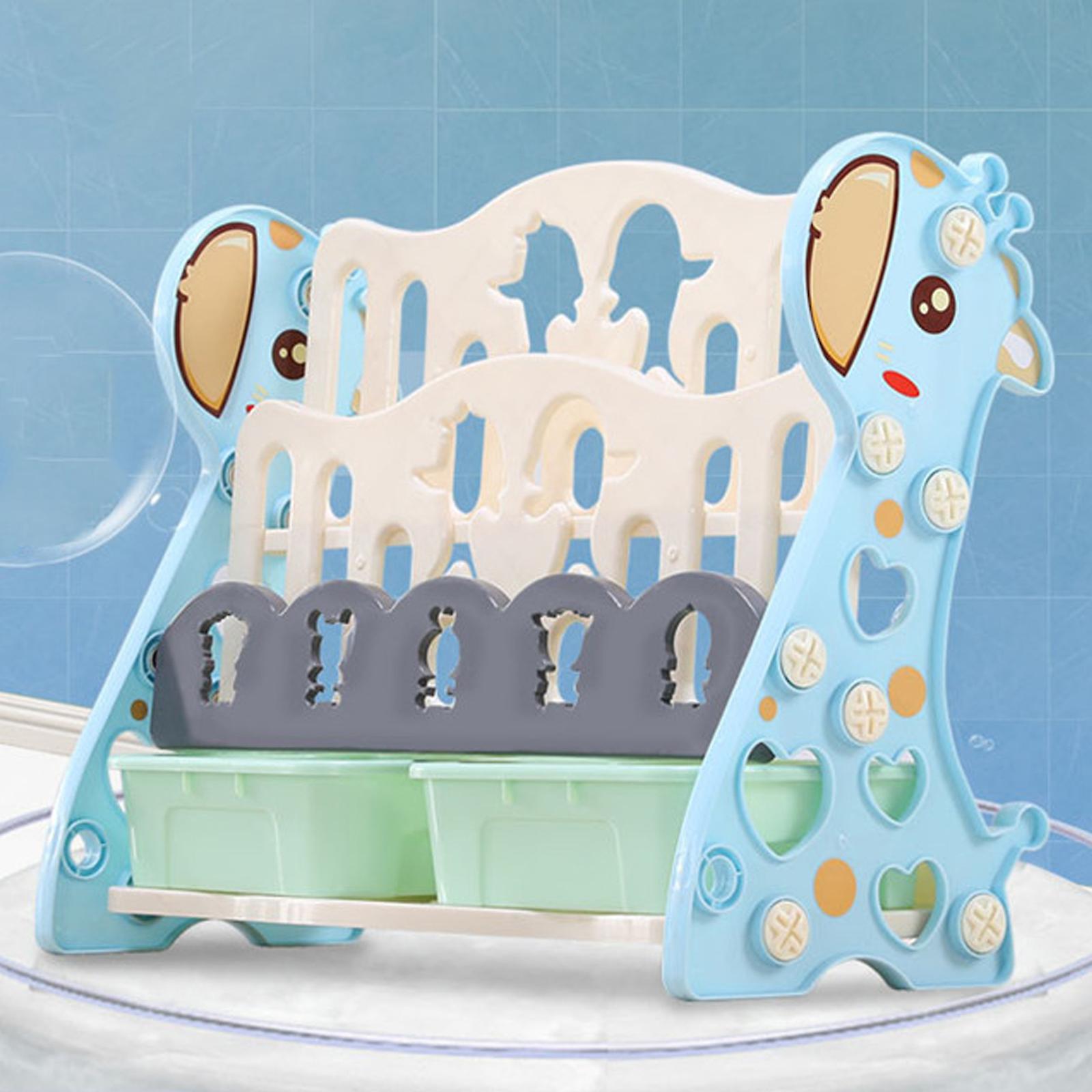 100% New,3/4 Layers Children's Bookshelf Bookshelf With Toy Storage Shelf Giraffe For Kids Gift