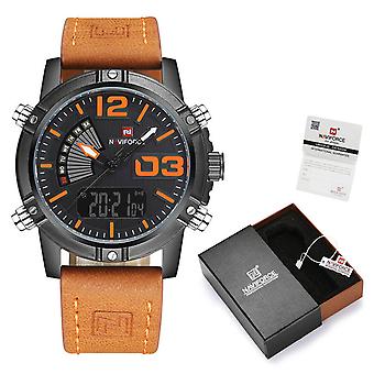 NAVIFORCE Orologi da polso sportivi resistenti all'acqua da uomo alla moda selvaggia Orologio da polso al quarzo in pelle casual da uomo Relogio Masculino  1511