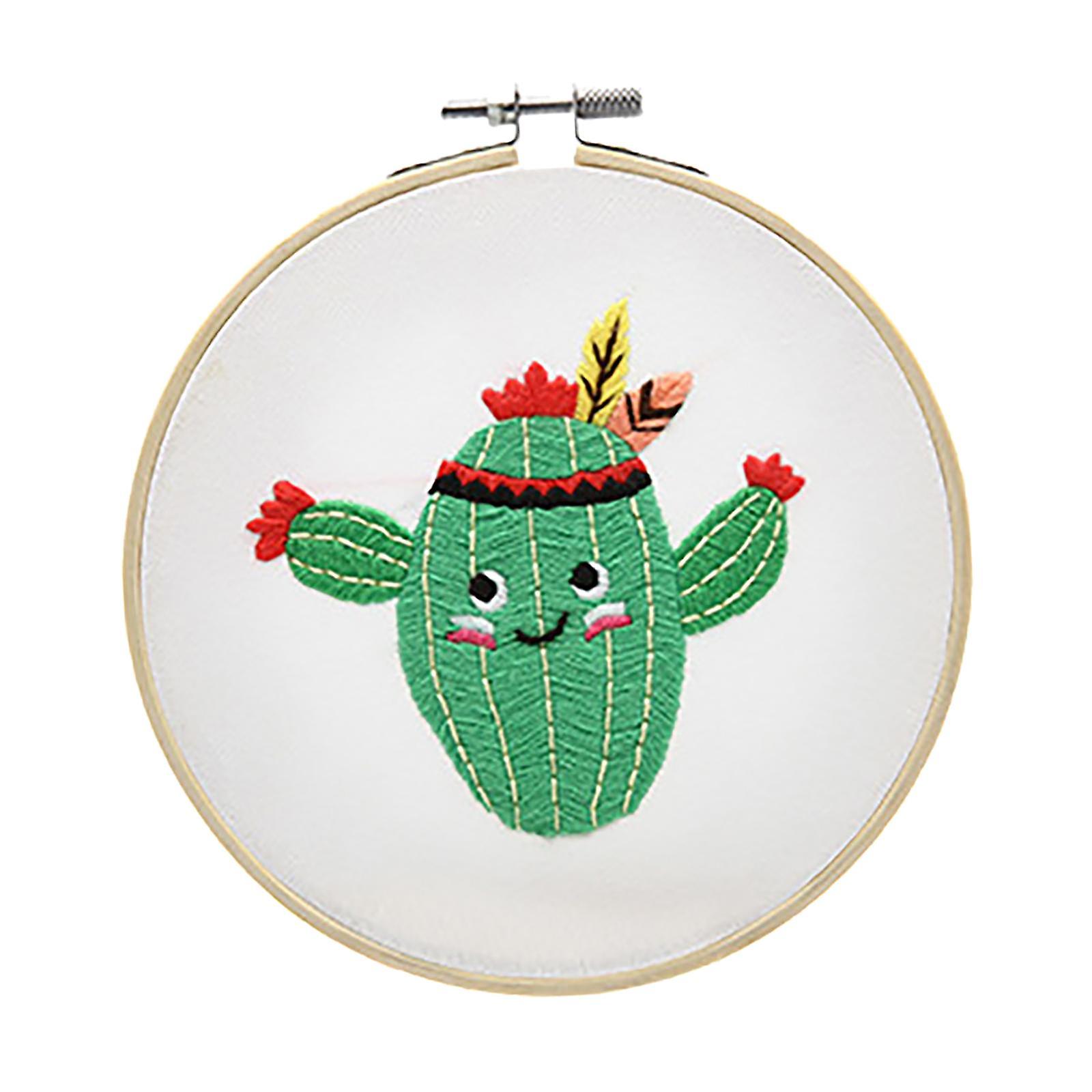 DIY Needlework Kits Cross Stitch Craft Embroidery Starter Kit Cactus