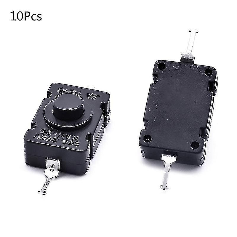 10 Pcs Latching Push Button Switch Flashlight Mini On/off Self lock Micro Switch