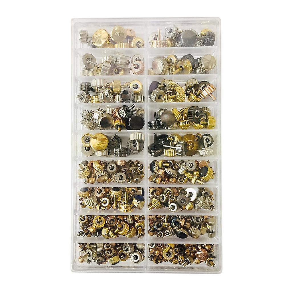 Multicolor Assortment Sizes Mixed 150-160PCS Watch Stem Crown Head Part