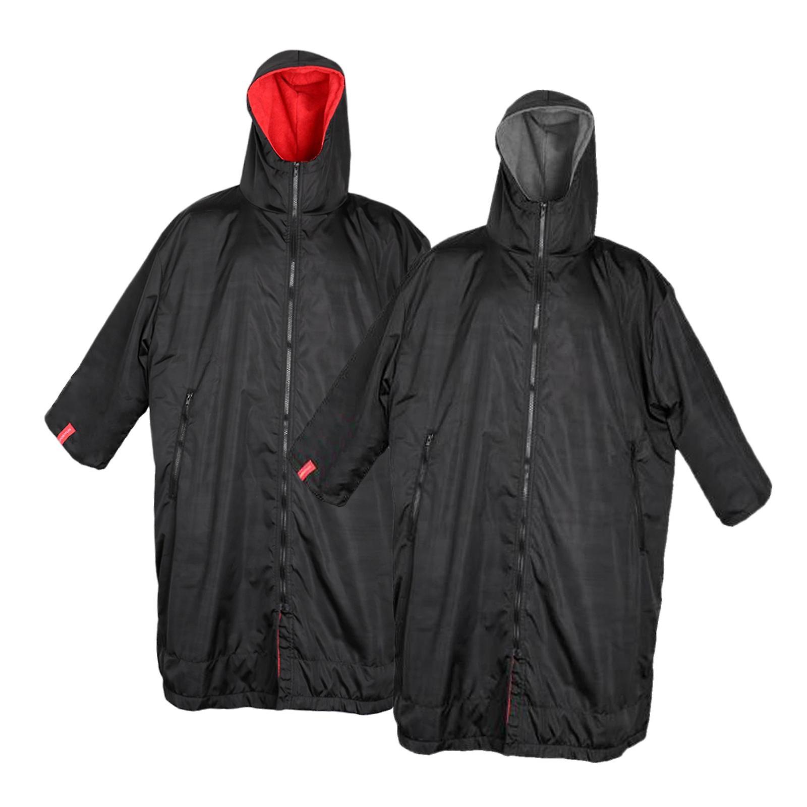 2PCS Waterproof Surf Changing Robe Outdoor Coat Fleece Lined Jacket