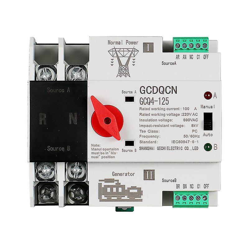 2P100A dual power automatic transfer switch switch