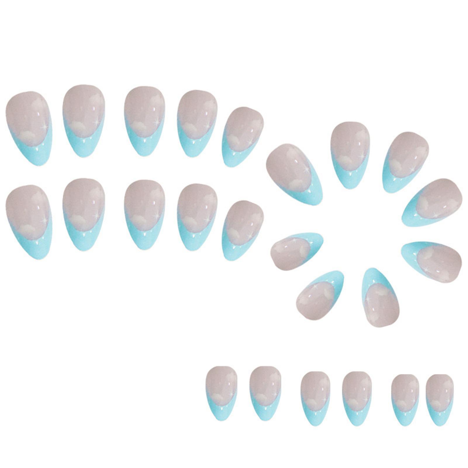 Cloudy Pattern False Nails Durable Never Splitting Fake Nails For Manicure Novice Beginner