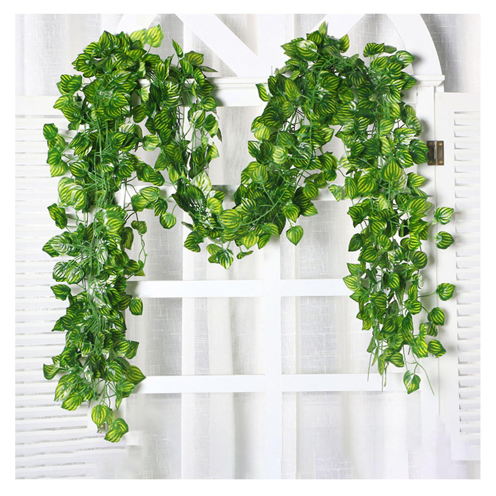 12pcs Artificial Climbing Plants Garland Plant Wall Hanging Vine For Bathroom Bookshelf Windowsill