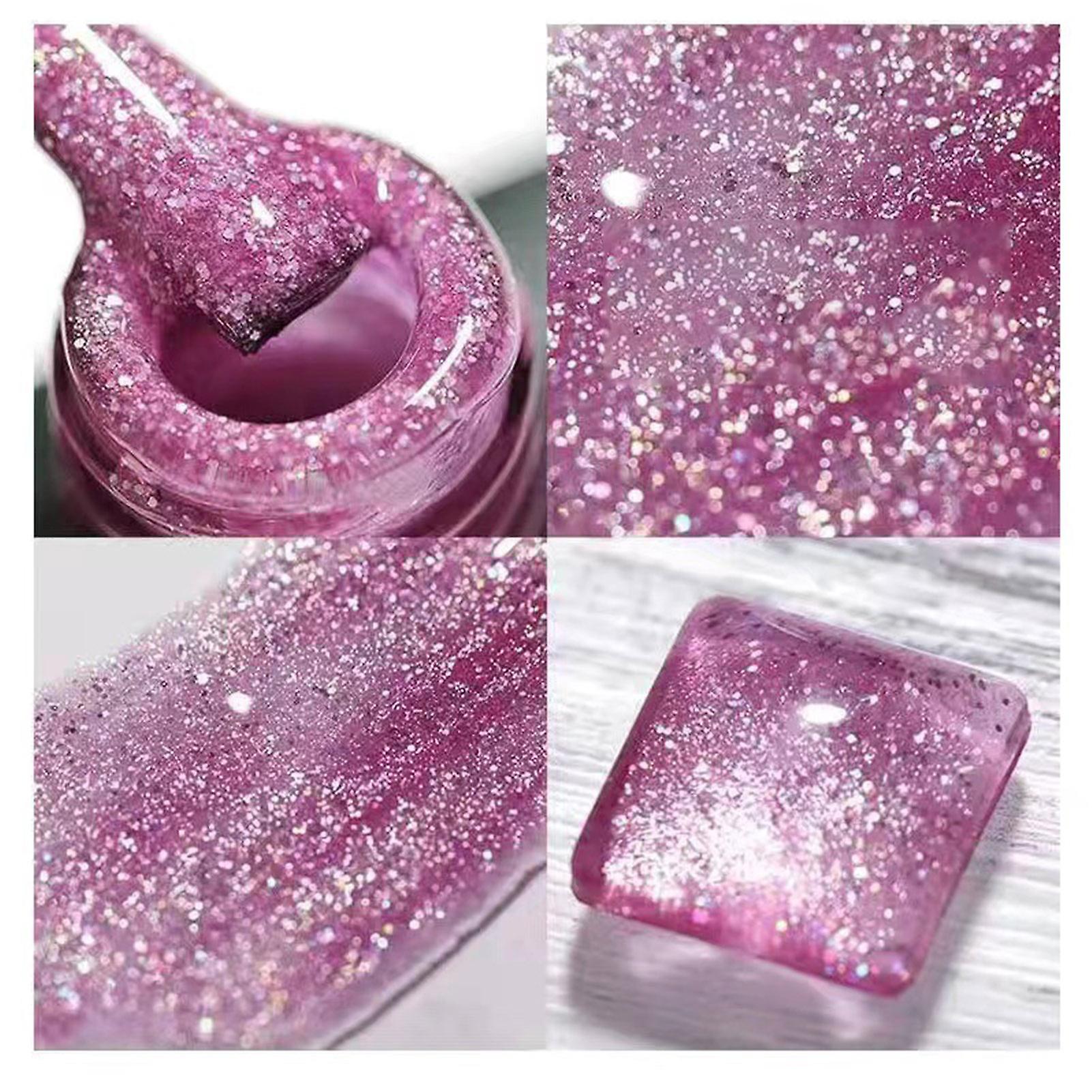 Gel Nail Polish 8 Ml Sparkly Shiny 9 Colors Semi Permanent