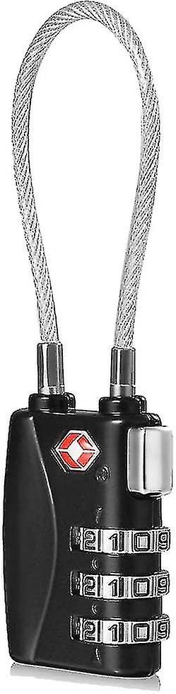 Cfmour Tsa Locks - 1, 2, 3, 4, 5, 6 Pack 3-dial Travel Cable Combination Security Padlock For Suitca