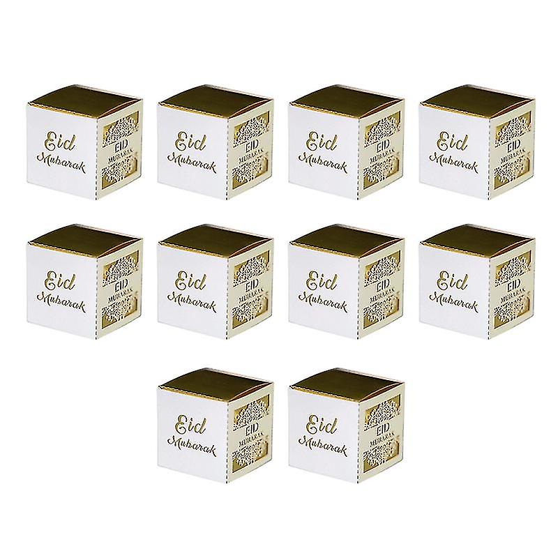 10pcs Chocolate Box Easy-assembly Delicate Pattern Hollow Party Cookie Gift Boxes For Festival Q