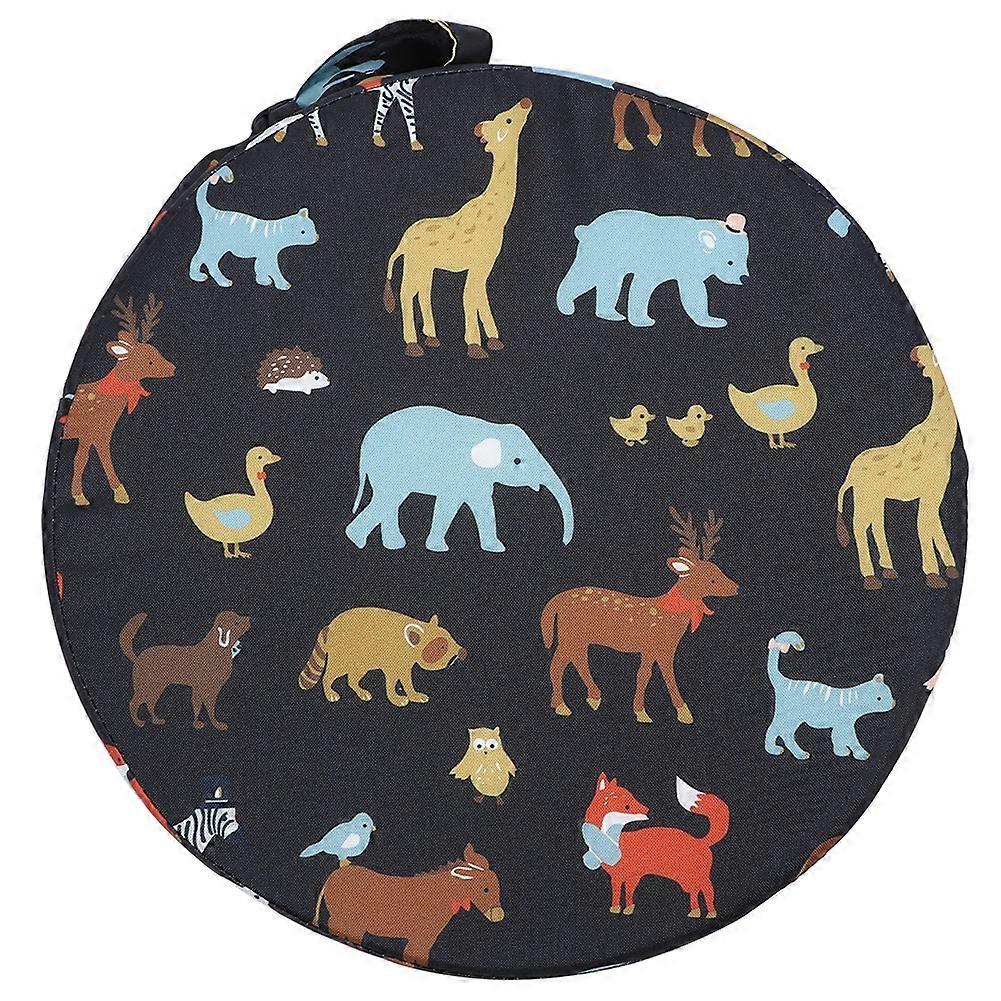 Comfortable Children Seat Pad Support Cushion Sit Up Chair Stool Heightening Seat for Infant BabyDark Blue Animals