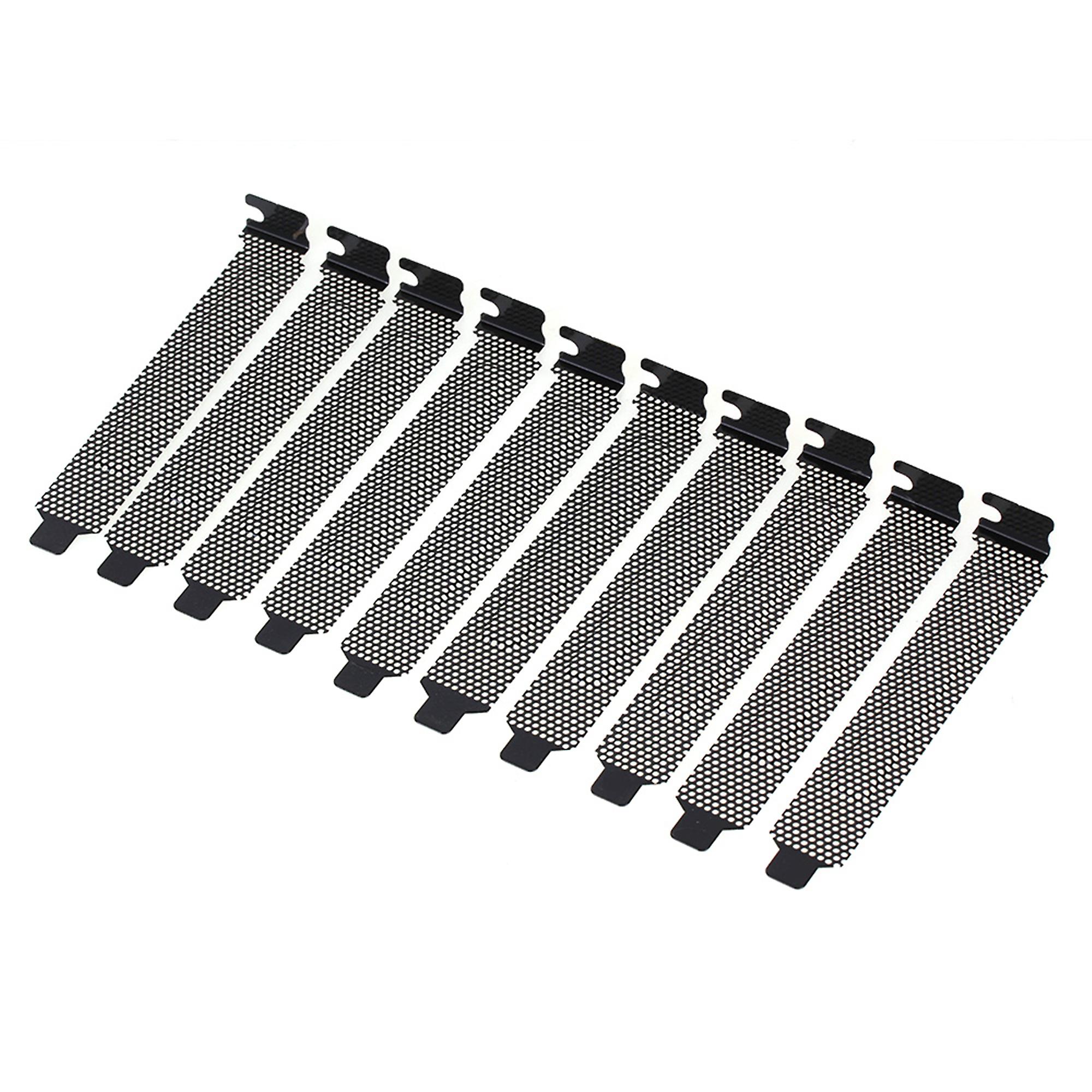 Black PCI Slot Cover Dust Bracket Blanking Case PC Desktop Computer Set of 10