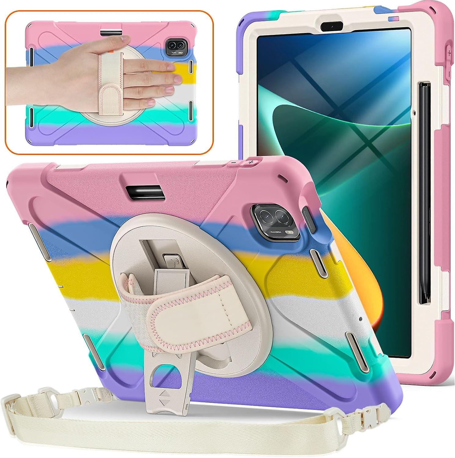 Case for Mi Pad 5 5 Pro Tablet, Shockproof Dropproof Rugged Protective Cover with 360° Rotatable Sta