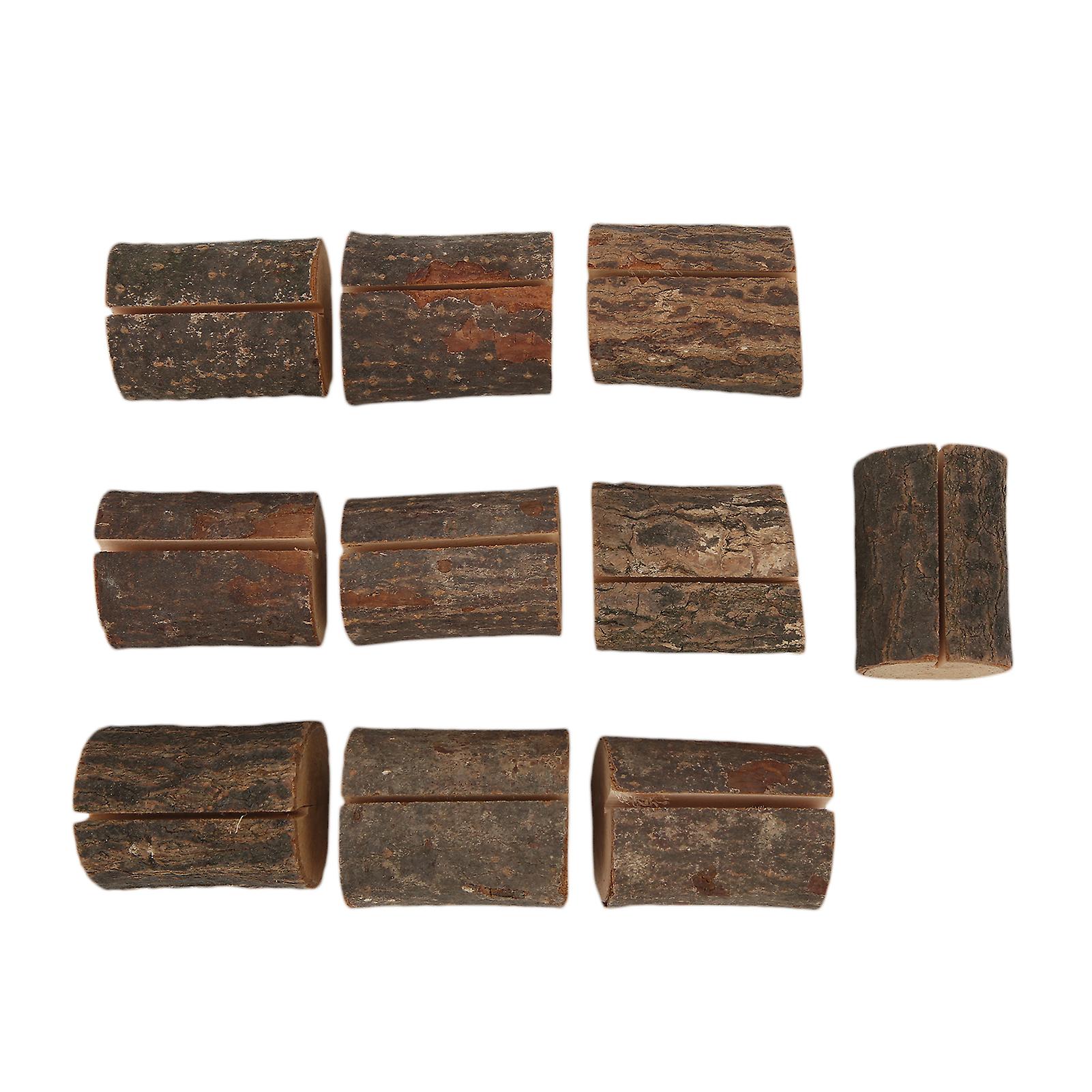 10-Piece Wooden Stand for Displaying Cards, Photos, and Notes