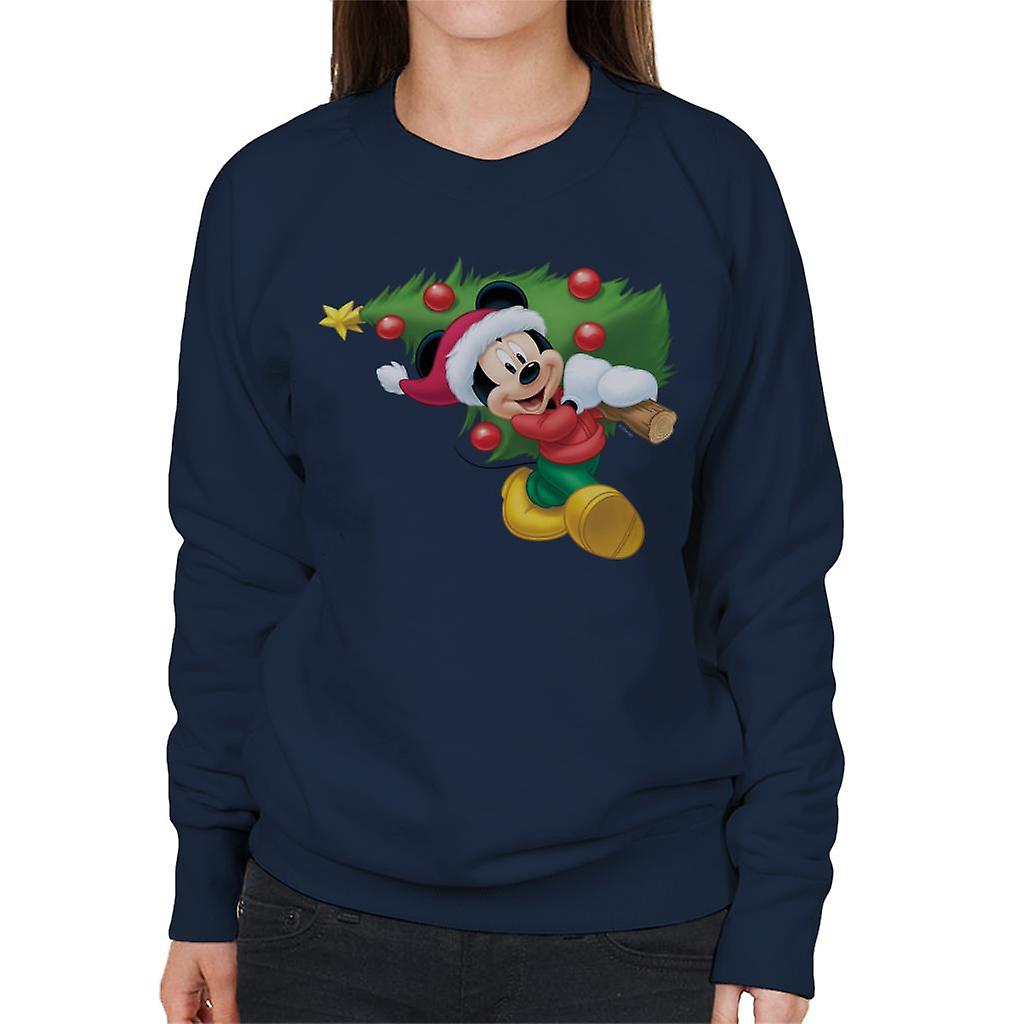 Disney Mickey Mouse Christmas Tree Women's Sweatshirt