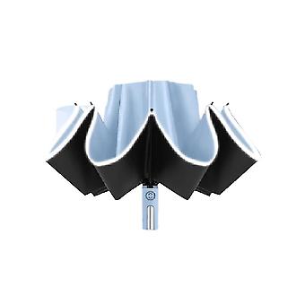 Windproof Umbrella For Rain & Sun,reverse Umbrella With Reflective Stripe Travel Folding Umbrella