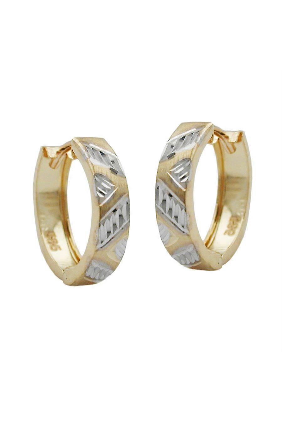 Hoop Earrings Bicolour 14k Gold - Gl431220
