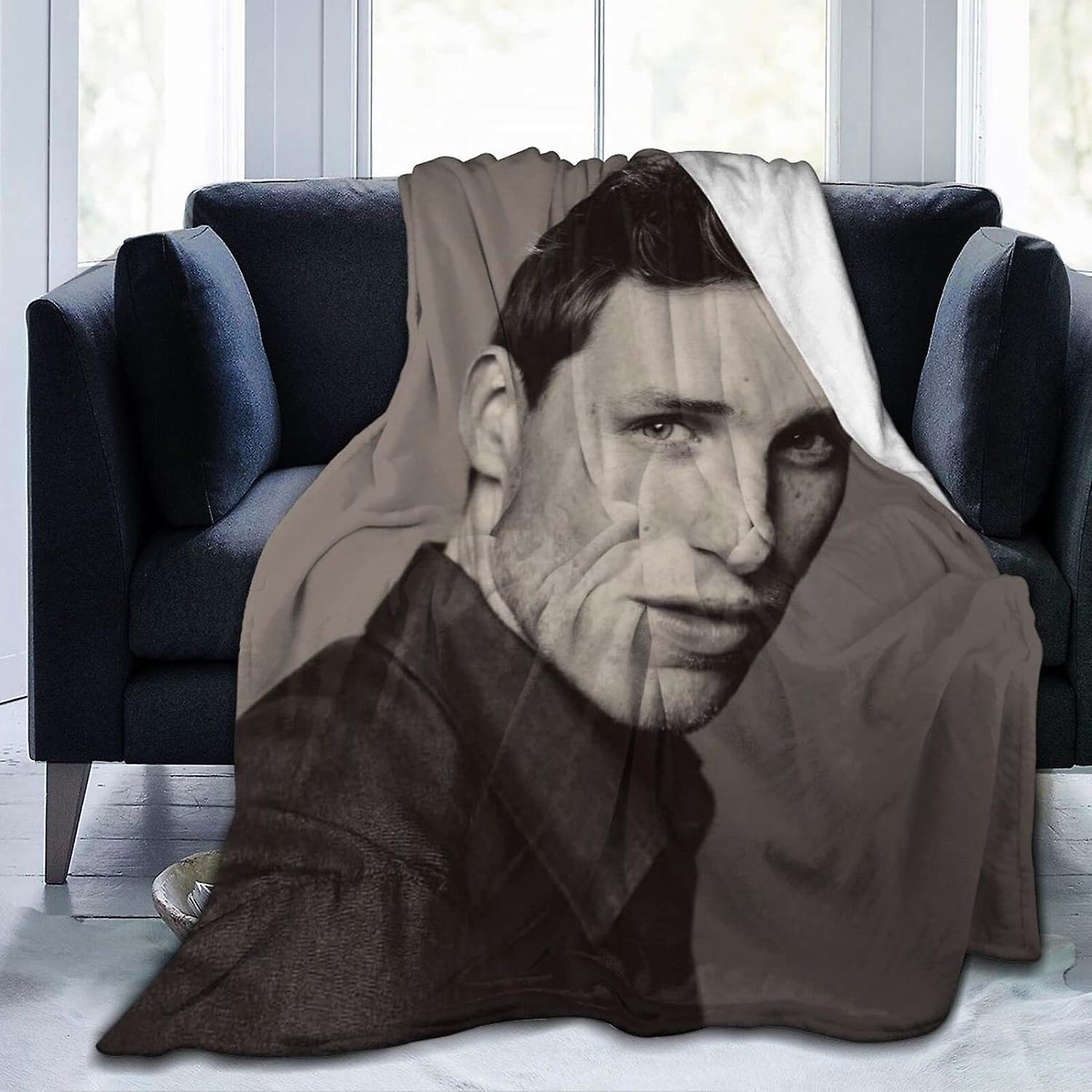 Eddie Redmayne Filt 3D-tryck Plysch Lammfilt Sängkläder Dekor för vardagsrum Sovrum Sovsal Inredning ABD4150