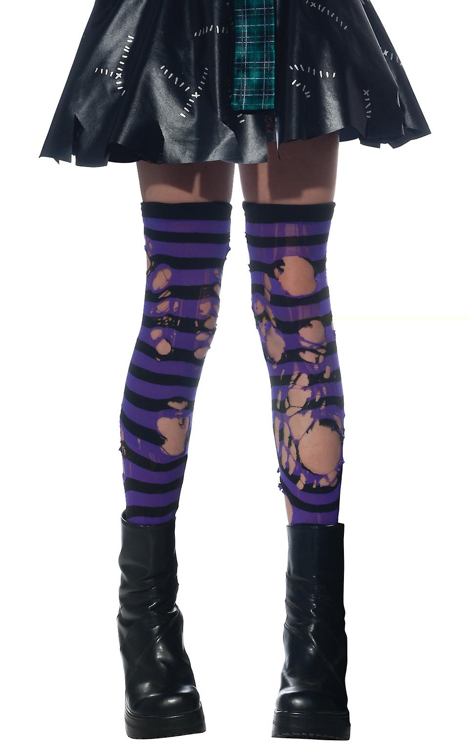 Purple Striped Tights Costume