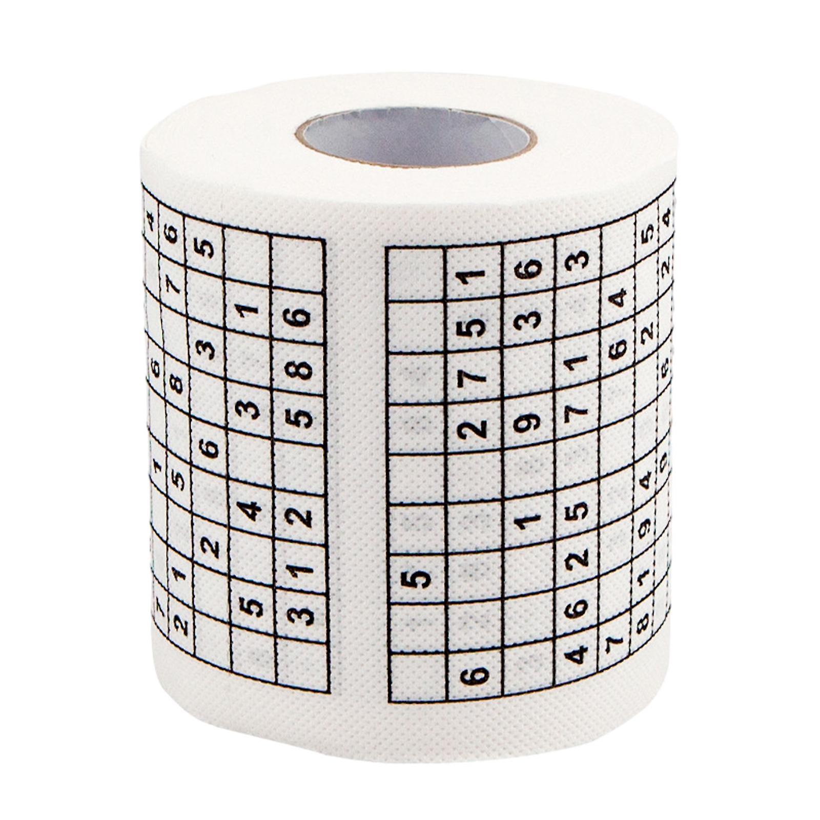 1 Roll Sudoku Toilet Paper, Puzzle Toilet Paper, Eco Friendly Soft Funny Toilet Paper, Tissue Napkin for Christmas Party