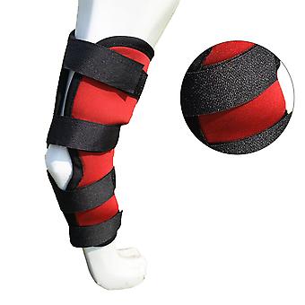 Dog Leg Brace Elastic Adjustable Prevent Slip Compression Wrap Pet Leg Support Protector for Arthritis Injury Red S (21g/0.7oz)