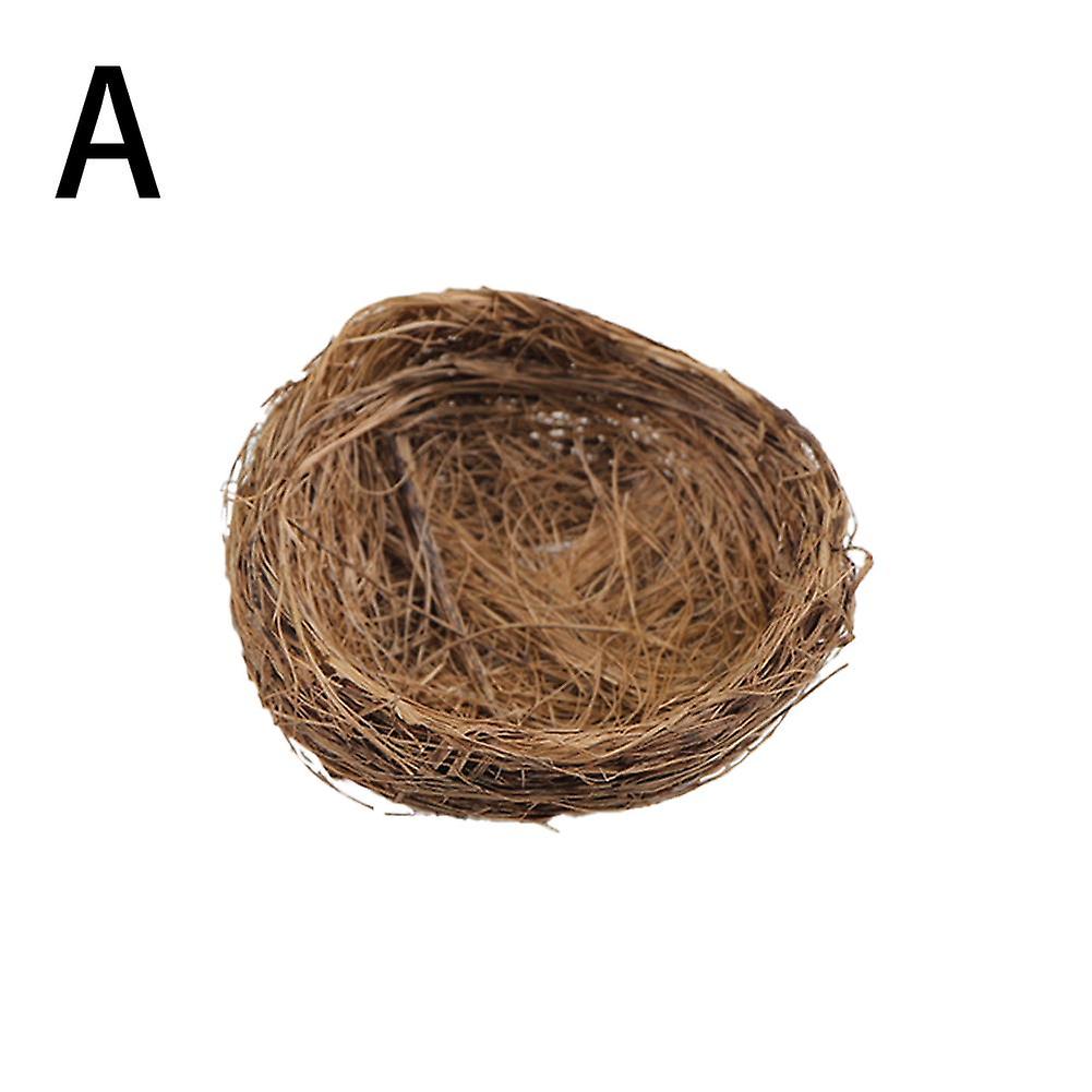 Round Rattan Bird Nest Easter Handmade DIY Craft Vine Simulation Bird Nest Decor
