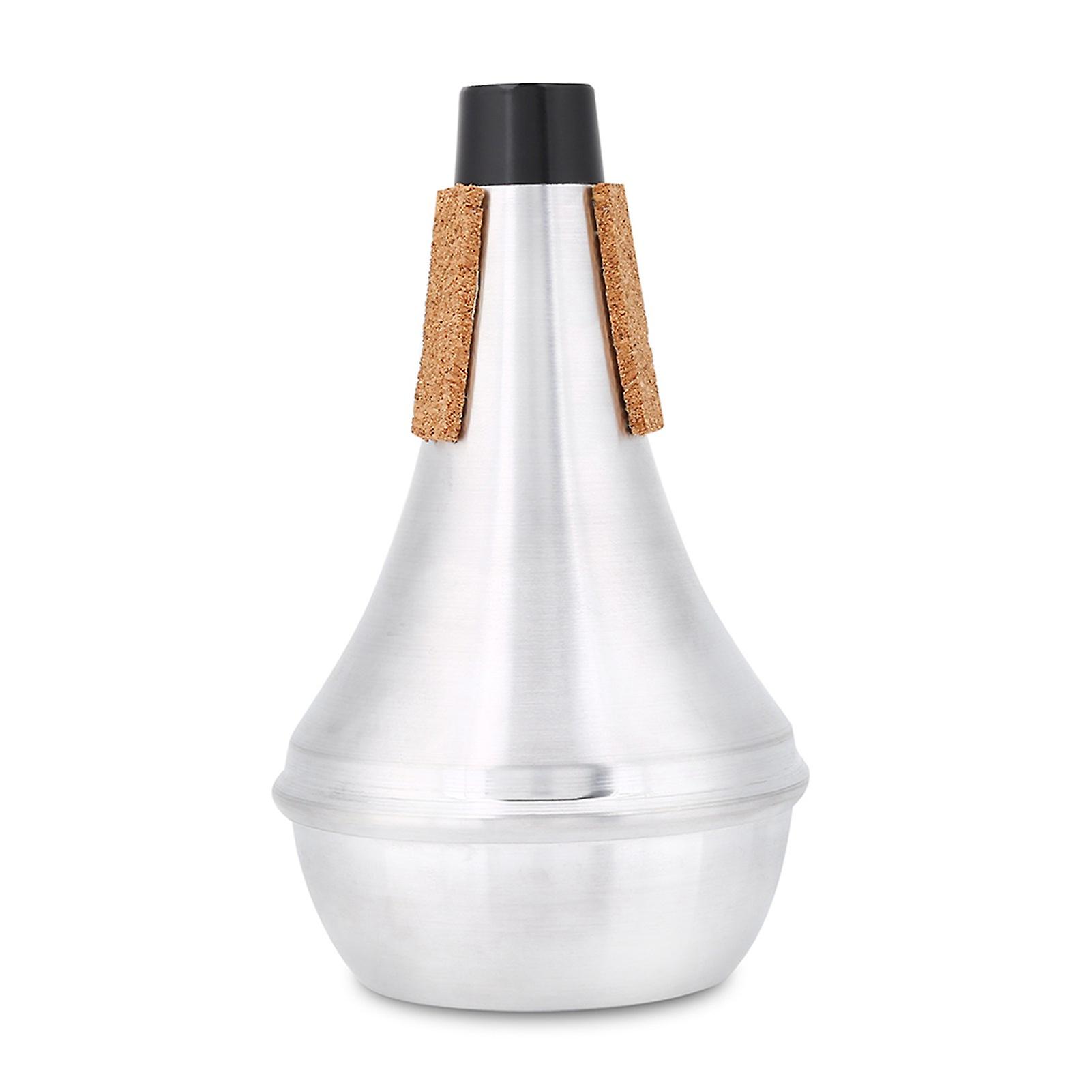 Aluminum Alloy & Cork Strips Practice Trumpet Mute Brasses Musical Instrument Part Accessory