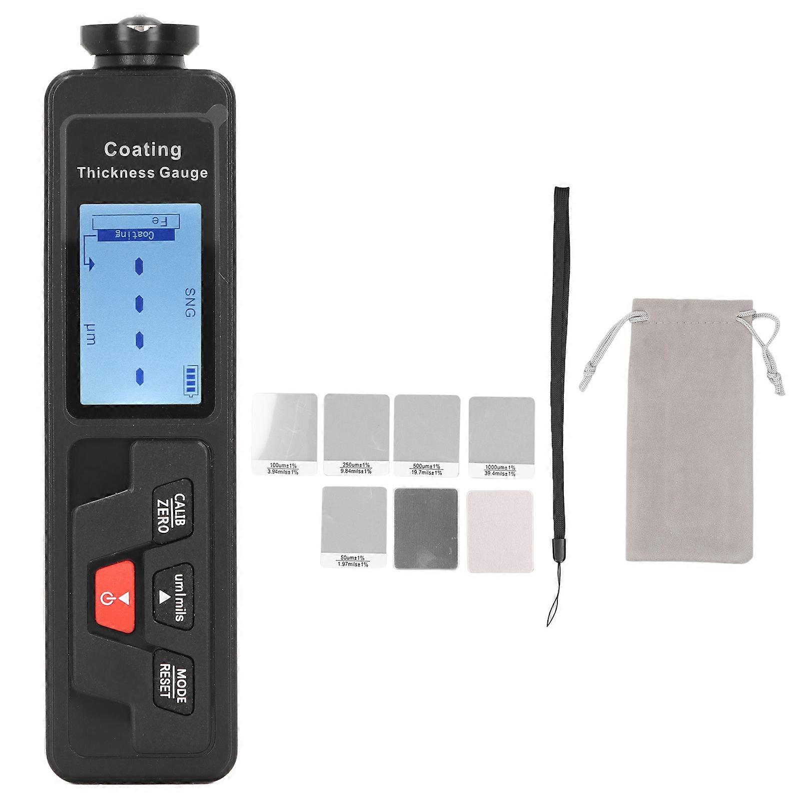 Coating Paint Thickness Gauge Auto Recognition LCD Backlit Display Car Coating Thickness Tester Mil Meter