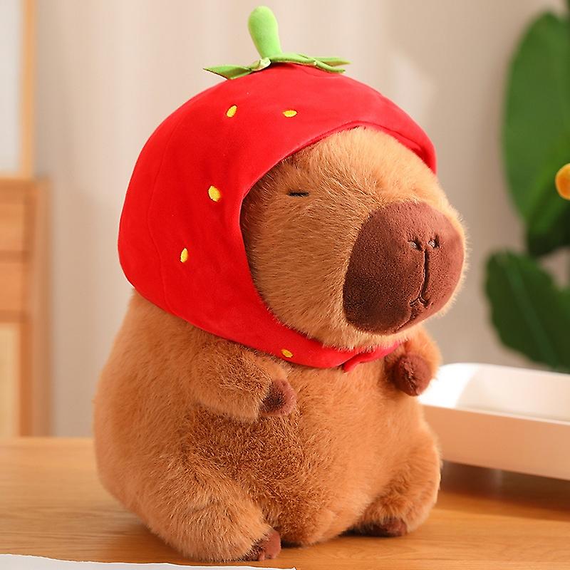 Capybara Series Plush Toy Fun Cosplay Strawberry Turtle Poop Hamburger Bun Lotus TV Series 1988 Frui