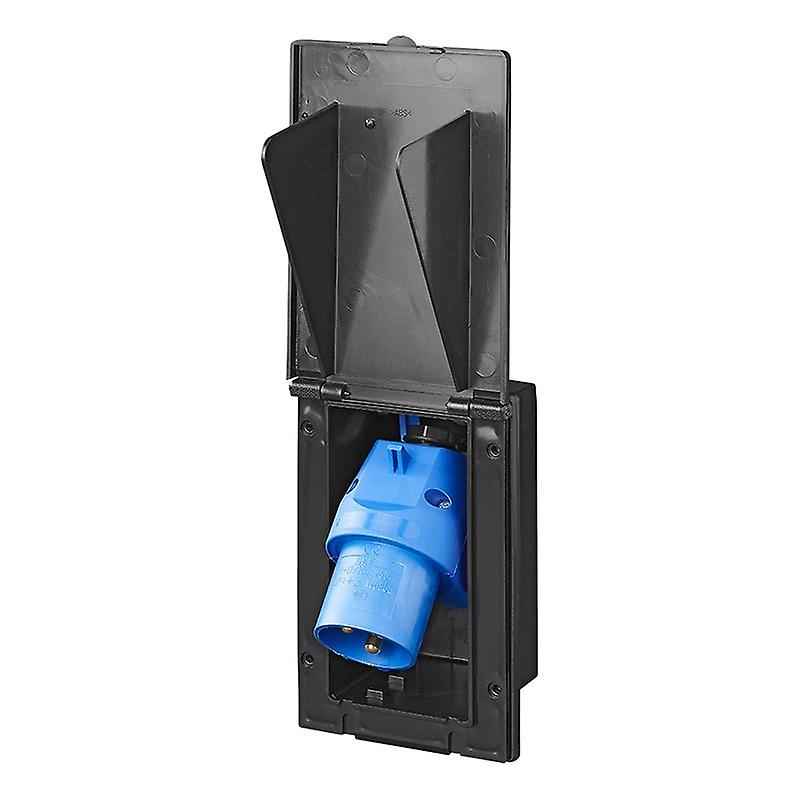 Built-in CEE connector rectangular black