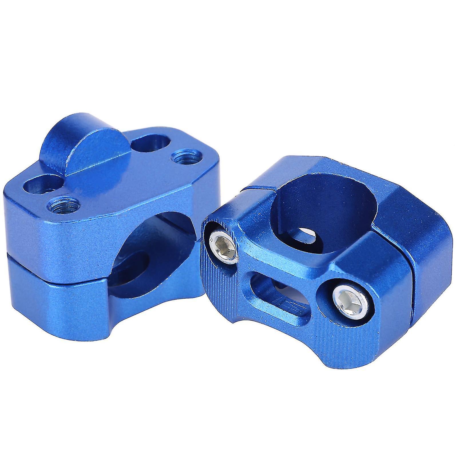 Aluminum Alloy 28mm 1 1/8" Motorcycle Handlebar Handle Fat Bar Mount Clamps Riser Blue
