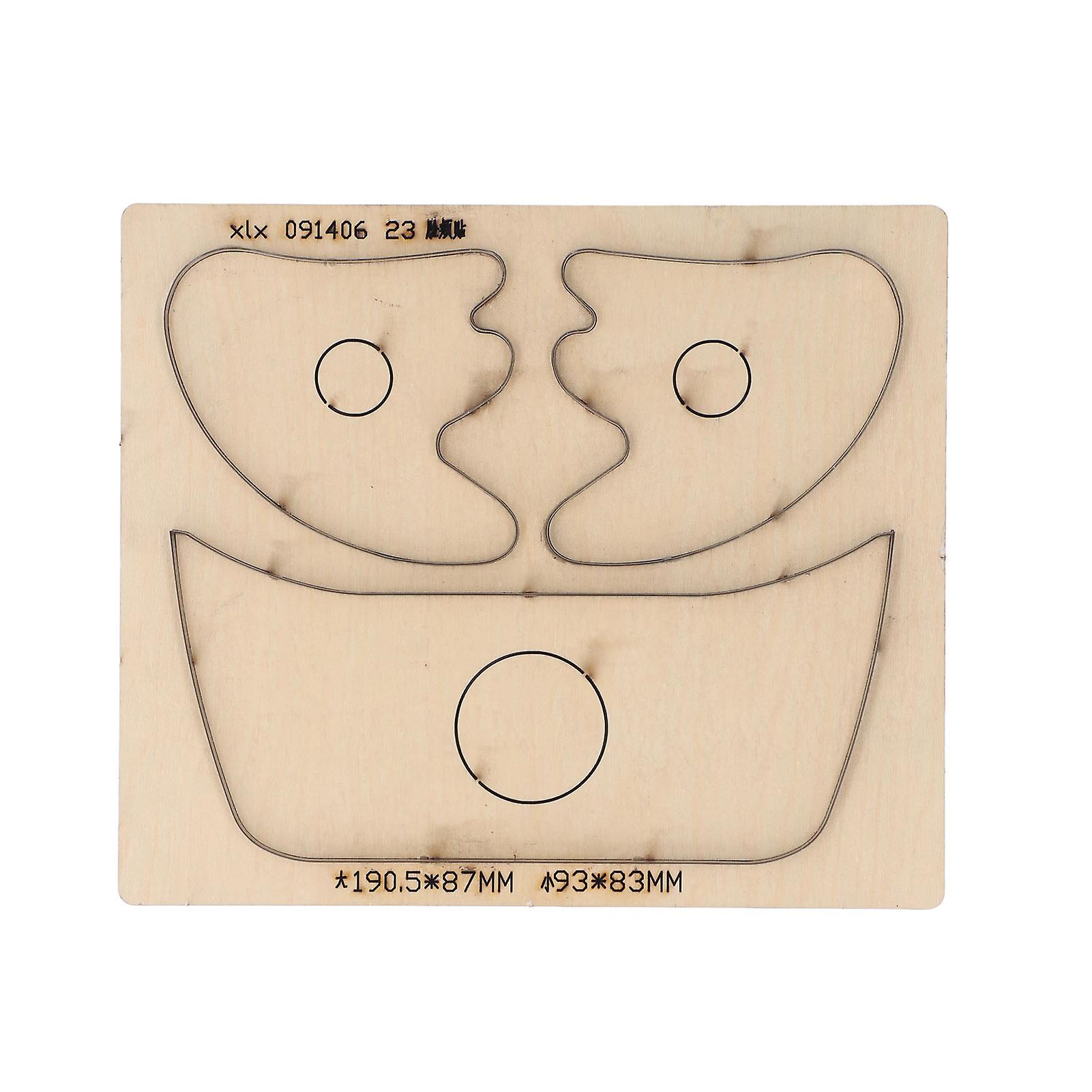 Leather Cutting Die,Alloy Steel and Birch Leather Die Cutting Molds,Cheek Patch Shaped Manual Punching Molds DIY Craft Tools for Art Work
