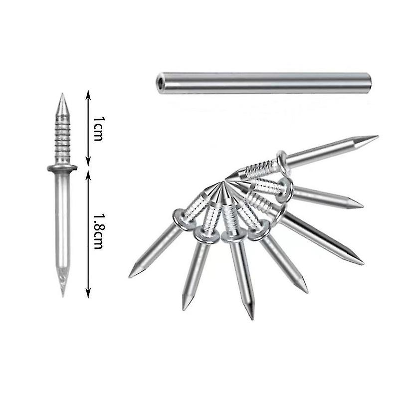 200PCS Double-Head Plinthe Fil Clous Sans Couture, Pas De Trace Clous En Corne De Mouton Clous À Angle Unique