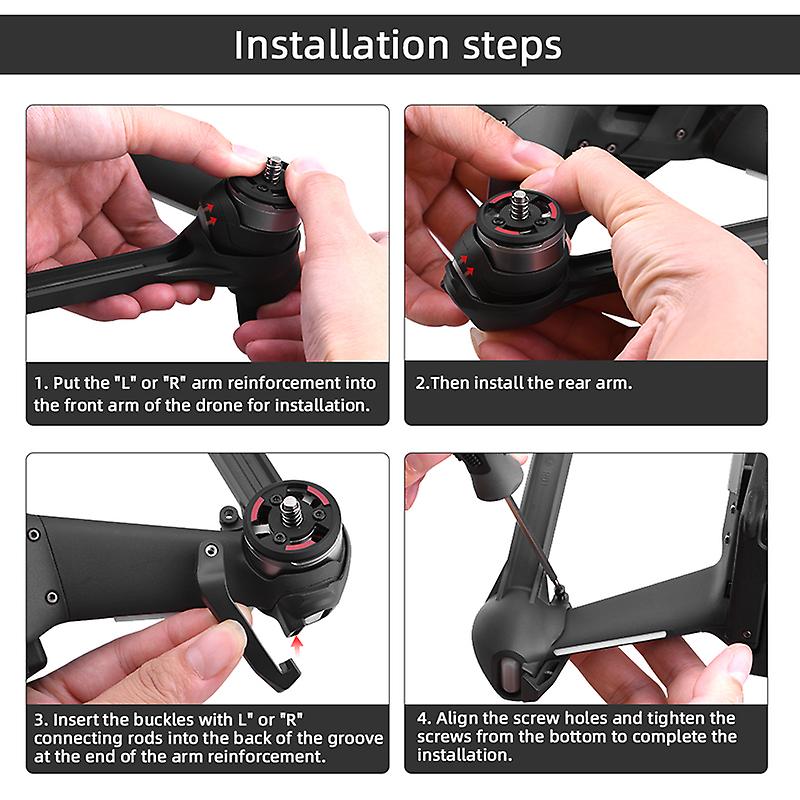 1 Pair Arm Bracers Reinforcement Component Accessories Parts for DJI FPV Drone