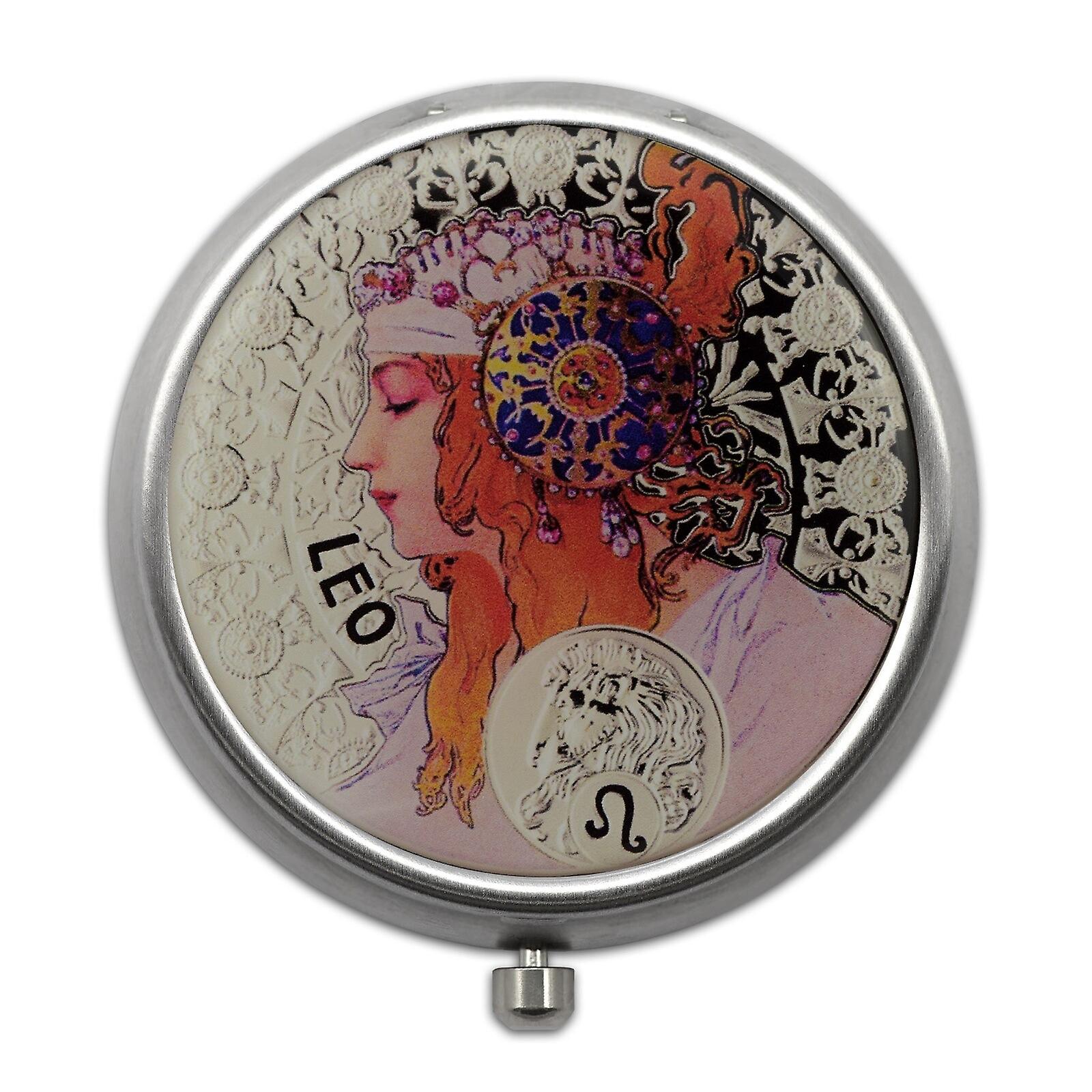 Pill Box with 12 Zodiac Signs - Leo