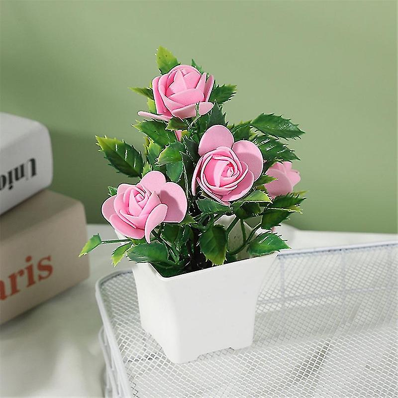 5 Foam Flowers Artificial Potted Artificial Flower Bonsai Foam Rose Artificial Flower Ornaments Arti