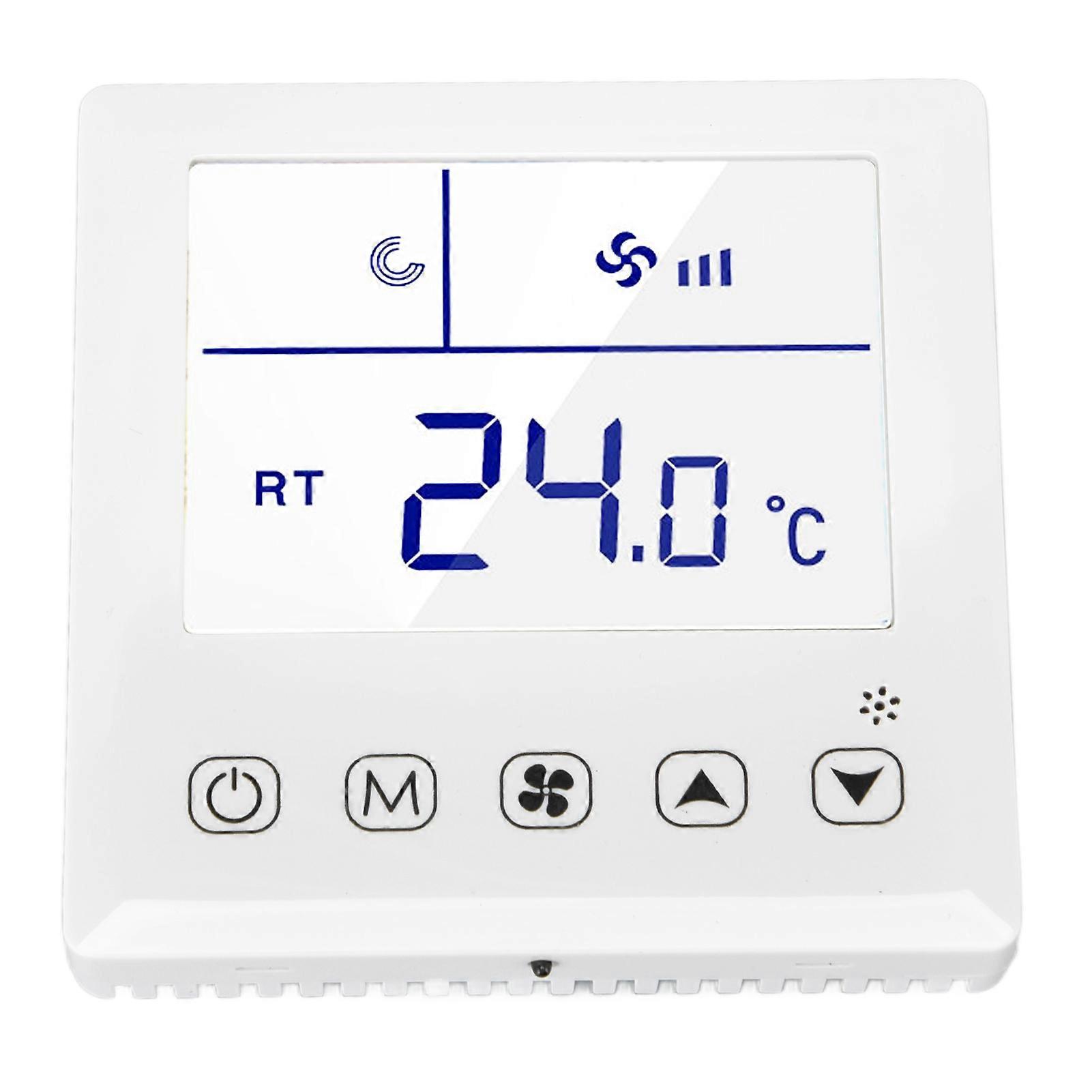 Digital Thermostat Ventilation Function Accurate LCD Display Air Conditioning Temp Controller for Home Hotel AC220V 