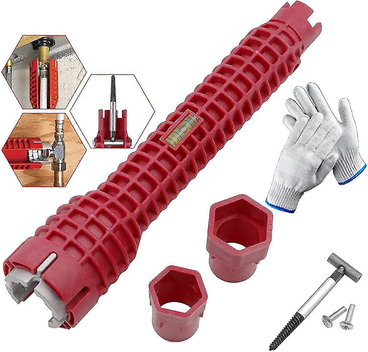8 In 1 Faucet Sink Installer Multi Purpose Wrench Plumbing Tool Water Pipe Spanner