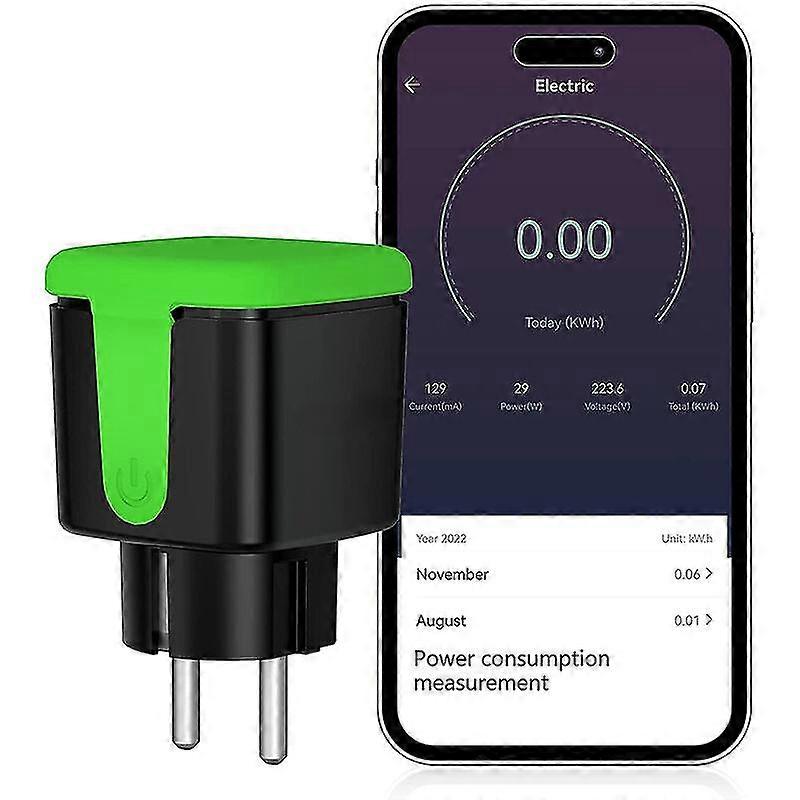 Prise extrieure, prise wifi, prise extrieure mesure de la consommation d'nergie, prise de jardin, prise extrieure, Smart plug, compatible avec Ale