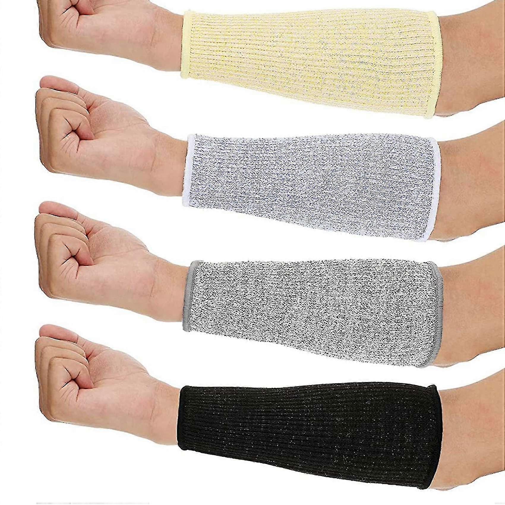 4 paia di maniche resistenti al taglio e alla bruciatura Maniche di protezione del braccio Protezioni dell'avambraccio per pelle sottile e B